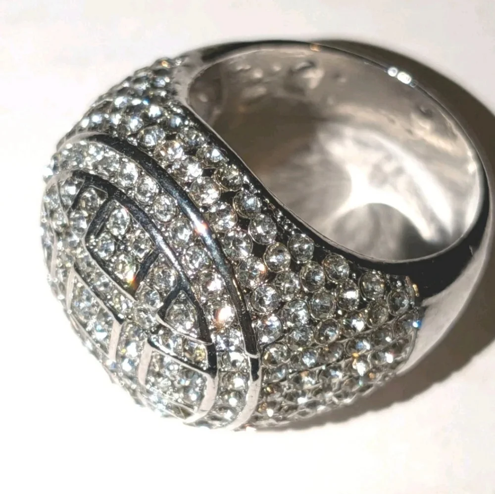 3Ct Round Lab-Created Diamond 14K White Gold Plated Pave Men's Pinky Ring Sz 9